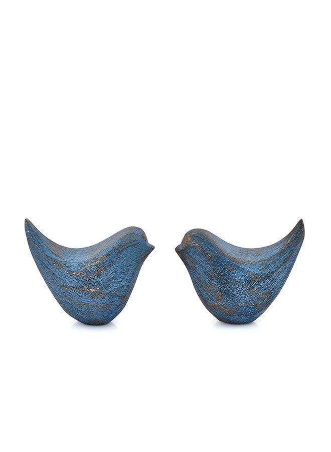 BHAVATU Statues Acacia Wood Bird Figurines | Rustic Farmhouse Decor, Office Accent Elegant Woodland Home Accent Tabletop Decor & Gift (4.5" x 2" x 2.5") - Image 1